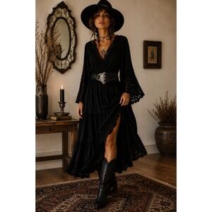 Vintage 1987 Western Boho Leather Statement Belt | Whimsigoth Festival Fashion